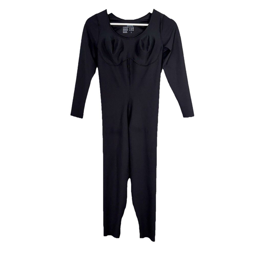 Marena SHAPE Large Full Body Compression Garment Black Long Sleeve Nylon Spandex